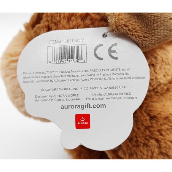 Aurora Precious Moments 8" Monty Moose Plush Stuffed Animal - Picture 8 of 8